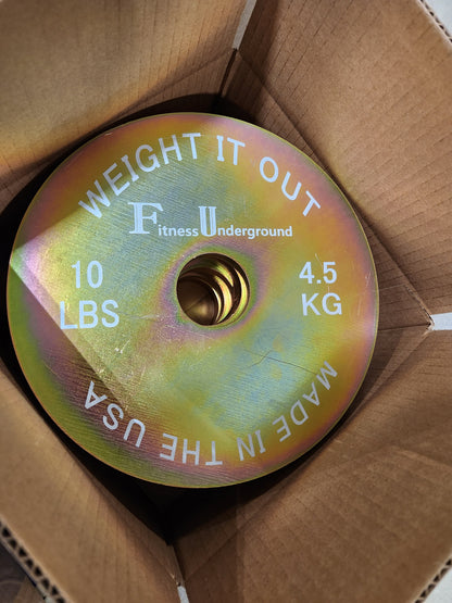 Pre-Order: Weight It Out - Custom Engraved Solid Steel Calibrated Weight Plate Pairs
