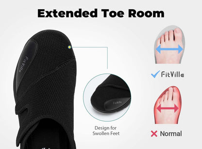 FitVille Men's EasyTop Diabetic Shoes V1 - 3