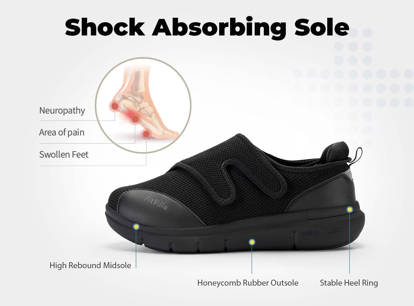 FitVille Men's EasyTop Diabetic Shoes V1 - 5