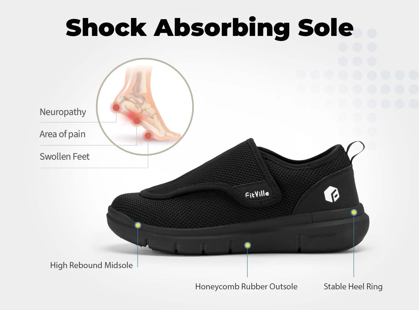 FitVille Men's EasyTop Wings Diabetic Shoes V2 - 5