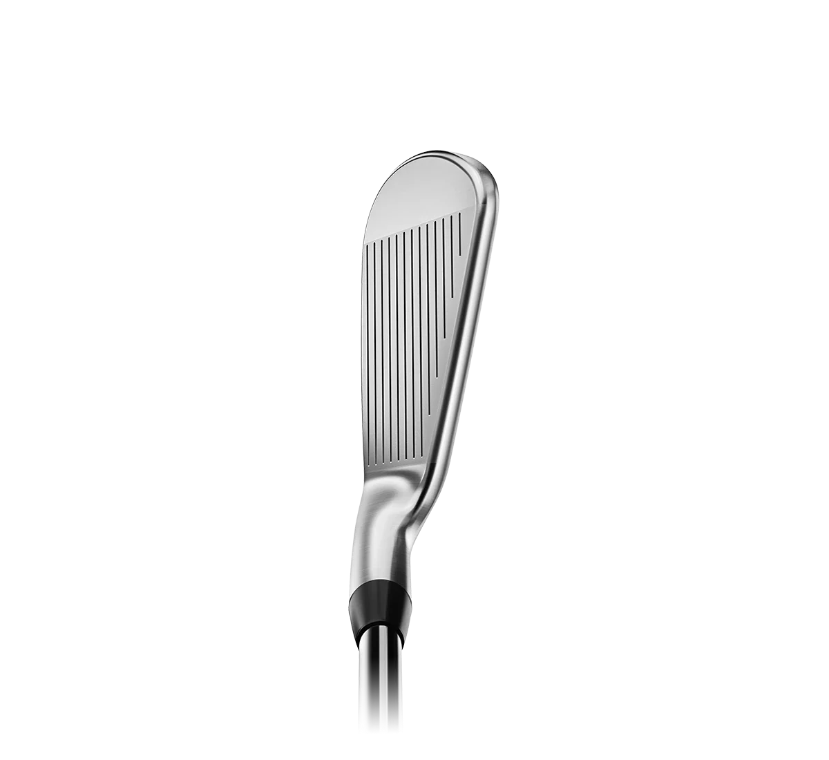 Titleist T200 golf iron club head, silver finish, viewed from address position