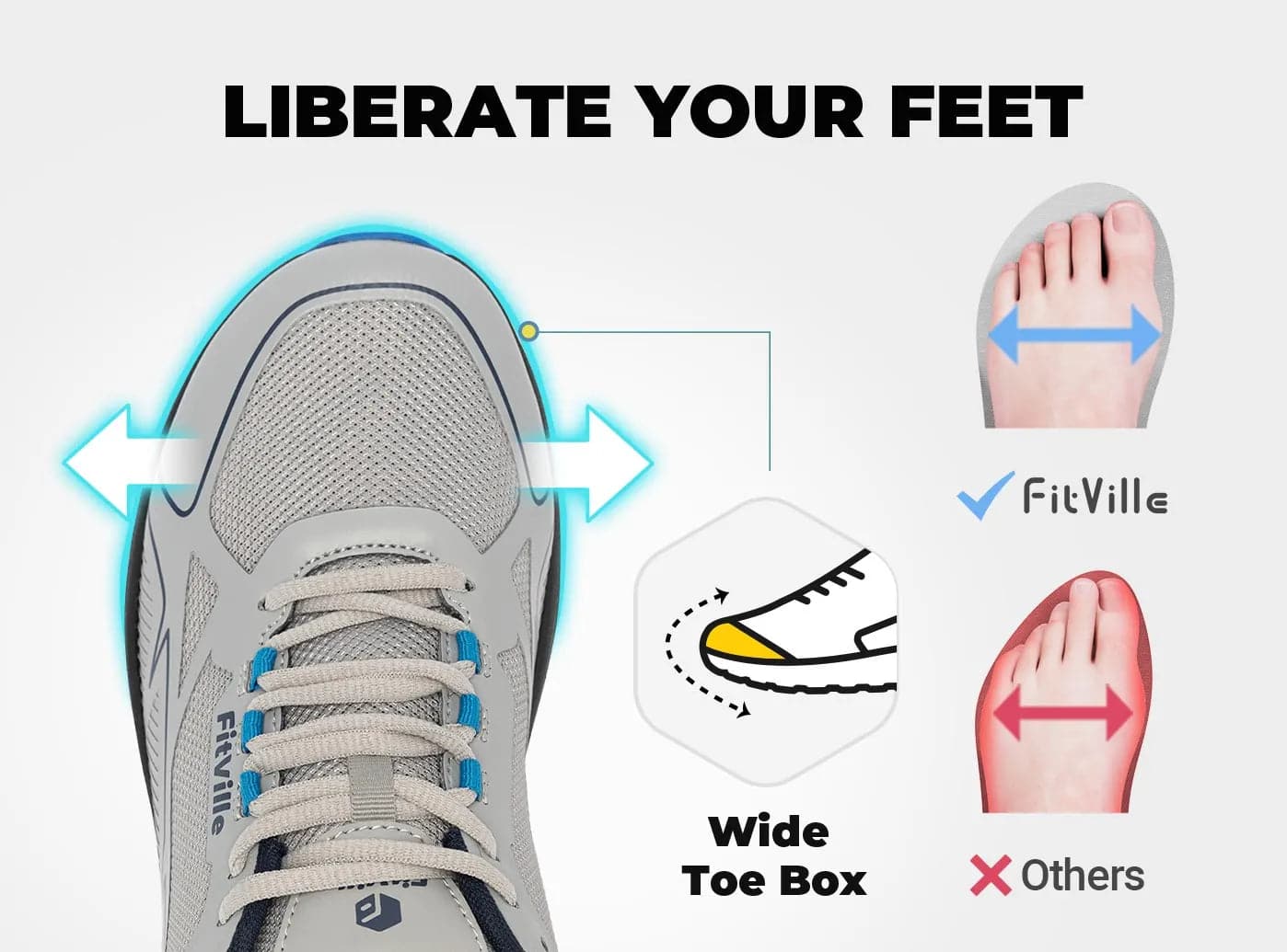 FitVille Men's AllTraction Trail Running Shoes V3 - 3