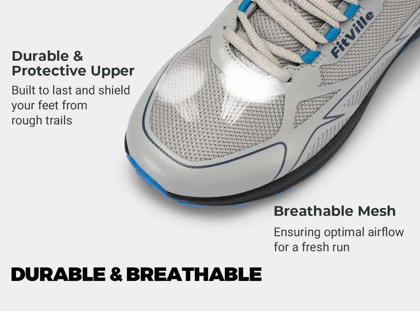 FitVille Men's AllTraction Trail Running Shoes V3 - 5