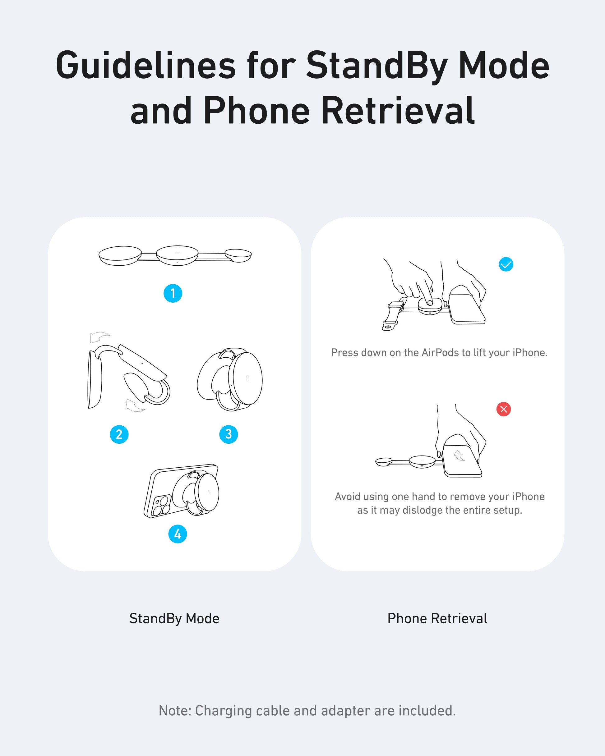 Anker MagGo Wireless Charging Station (3-in-1, Foldable Pad) - Mann
