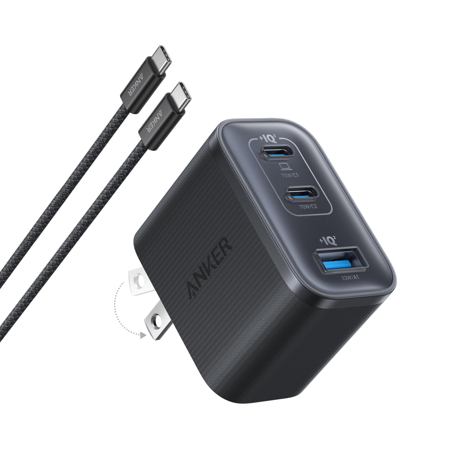 Anker Nano Charger (70W, 3 Ports) - Mann