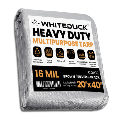 WDO Super Heavy Duty Poly Tarp Cover Thick 16 Mil, 8 oz