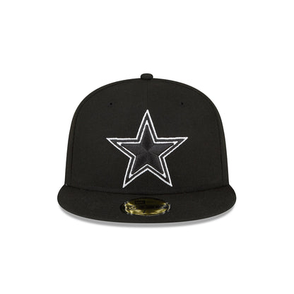Dallas Cowboys - Mens Side Patch 59Fifty Black Hat - Mann