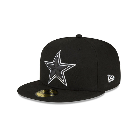 Dallas Cowboys - Mens Side Patch 59Fifty Black Hat - Mann