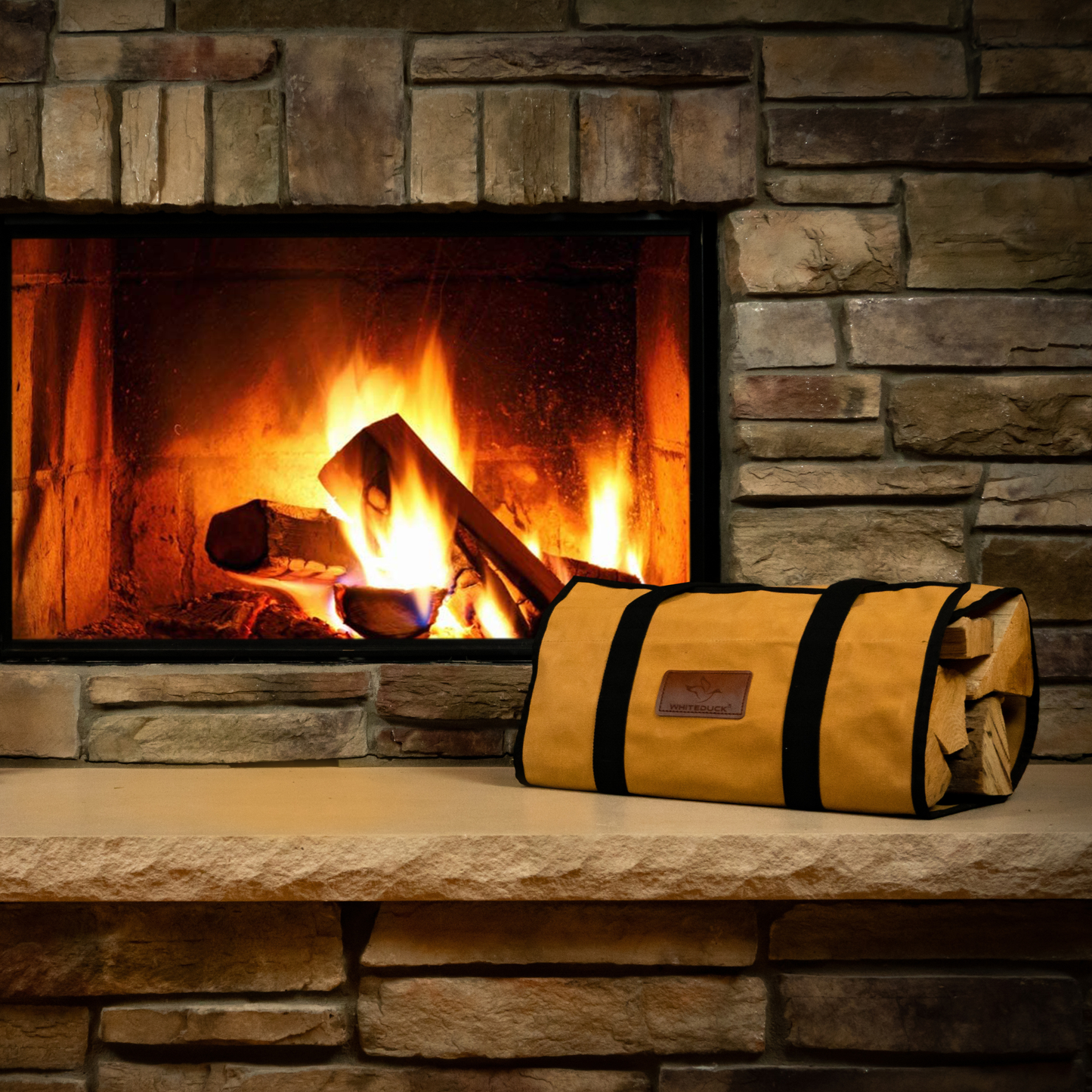 WDO Tote Shape Canvas Firewood Log Carriers