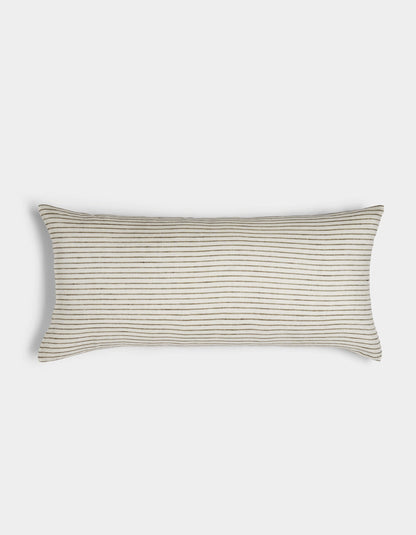 Cozy Earth Striped Linen Throw Pillow