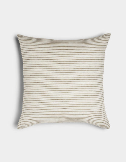 Cozy Earth Striped Linen Throw Pillow