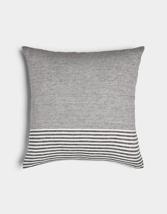 Cozy Earth Striped Linen Throw Pillow