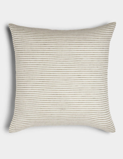 Cozy Earth Striped Linen Throw Pillow