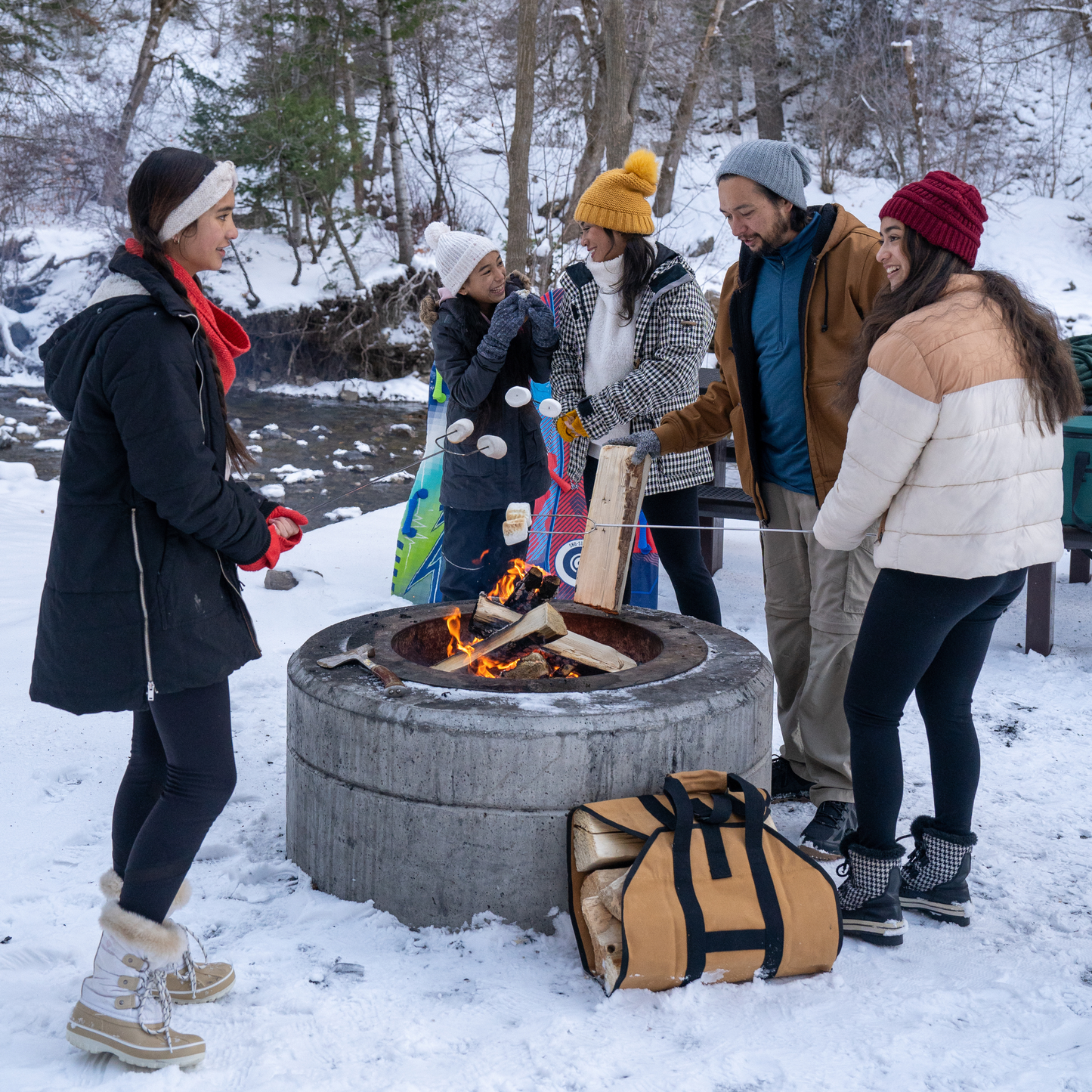 WDO Boat Shape Canvas Firewood Log Carriers