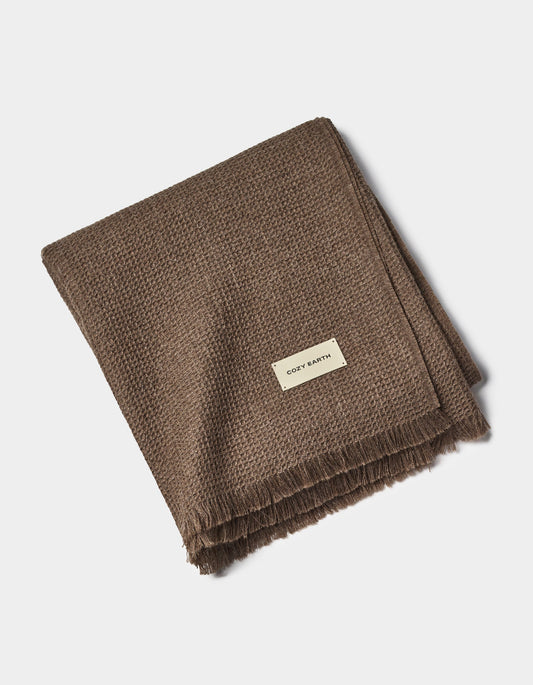 Cozy Earth Alpaca Waffle Throw