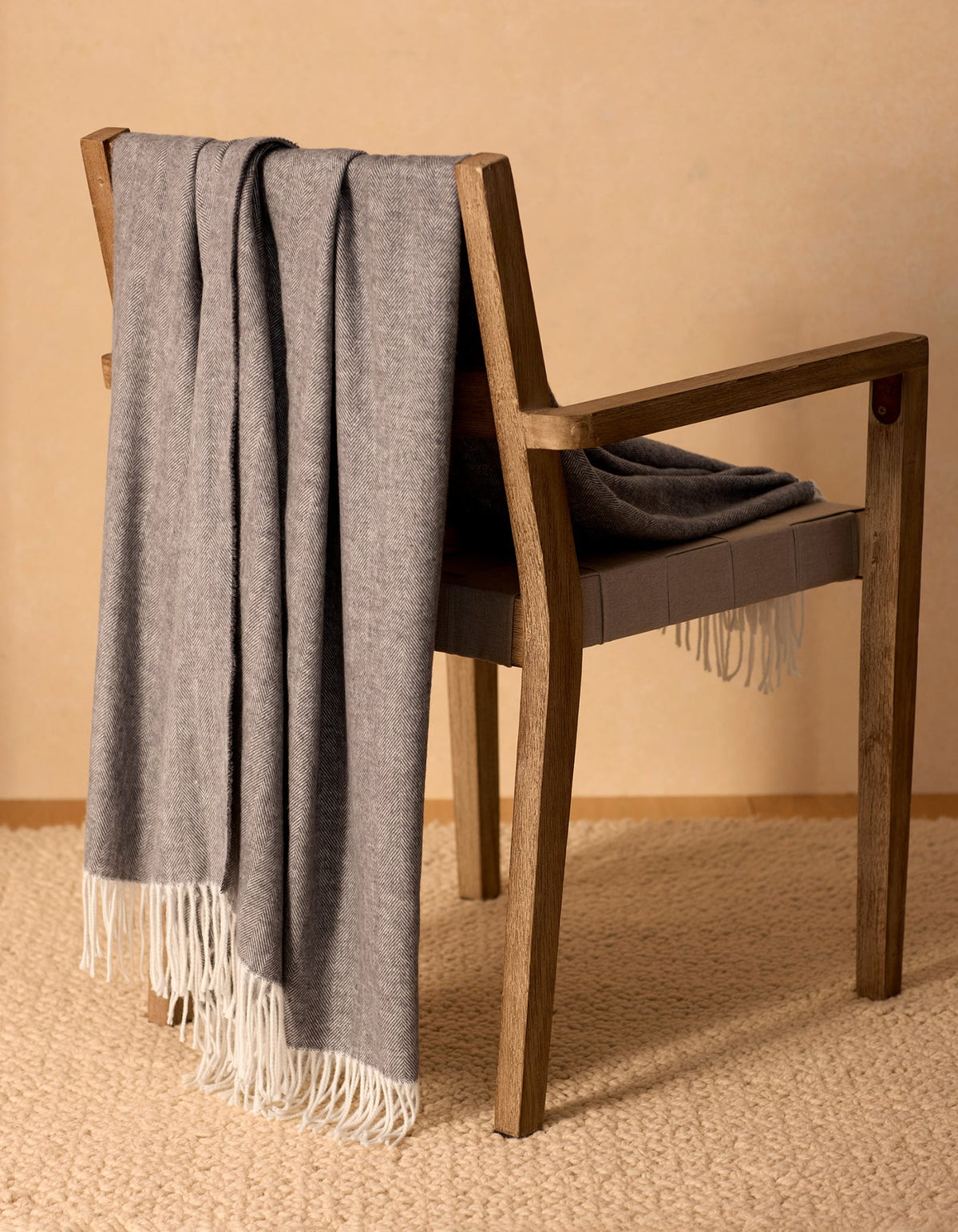 Cozy Earth Bamboo Herringbone Tassel Throw