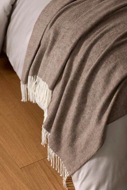 Cozy Earth Bamboo Herringbone Tassel Throw