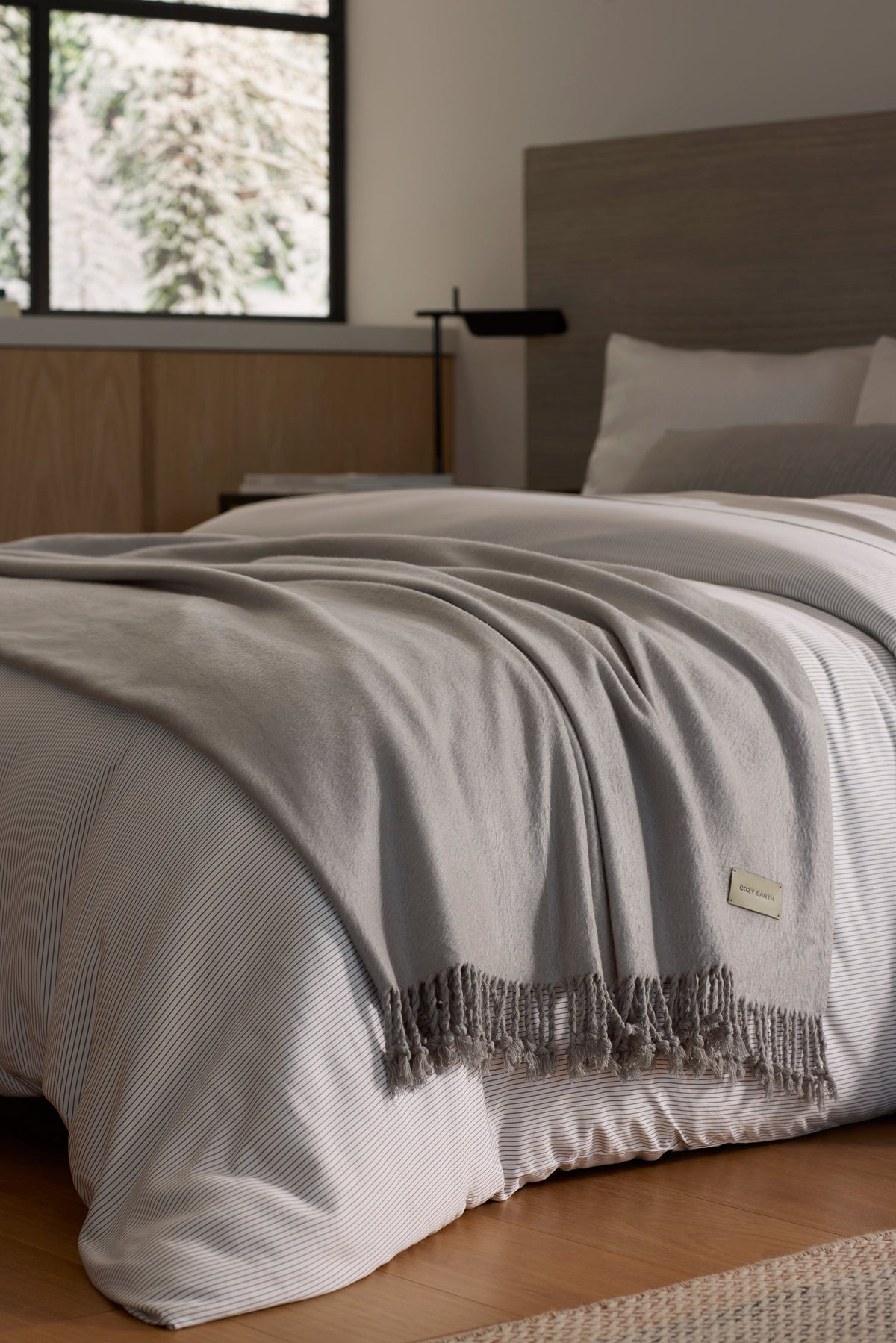 Cozy Earth Bamboo Tassel Throw