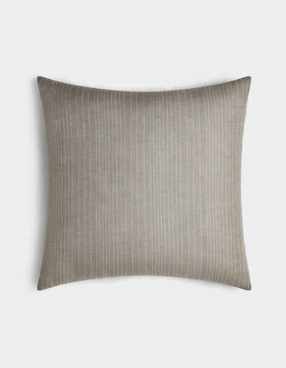 Cozy Earth Striped Linen Throw Pillow