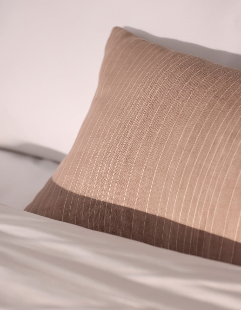 Cozy Earth Striped Linen Throw Pillow