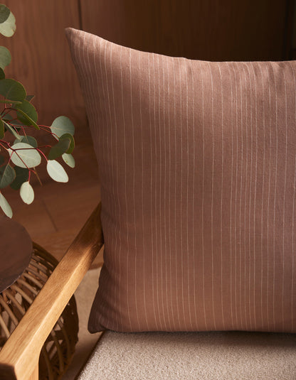 Cozy Earth Striped Linen Throw Pillow