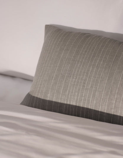 Cozy Earth Striped Linen Throw Pillow