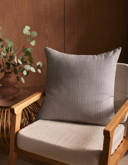 Cozy Earth Striped Linen Throw Pillow
