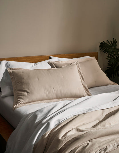 Cozy Earth Soft-Wash Cotton Quilted Shams