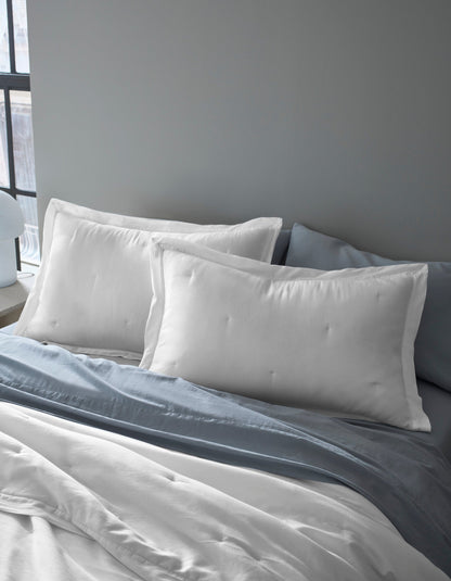 Cozy Earth Soft-Wash Cotton Quilted Shams