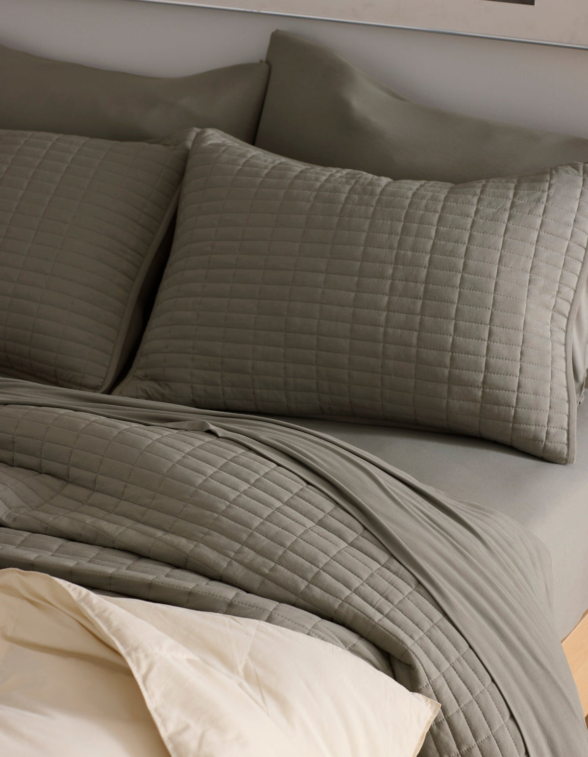 Cozy Earth Bamboo Jersey Quilted Shams