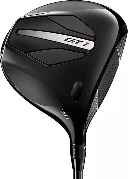 GT1 black golf driver club for men, modern design, lifestyle accessory
