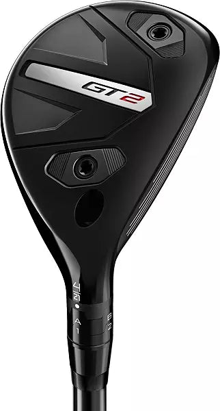 Black GT2 golf club head with metallic accents, stylish men’s golf gear from MANN marketplace