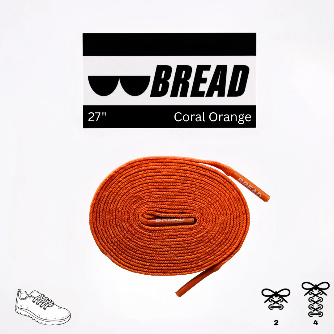BREAD Laces 'Coral Orange'