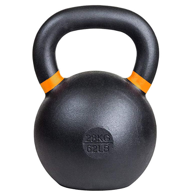 SoCal Kettlebellz 28 kg (62 lb) Powder-Coated Cast-Iron Kettlebell – Black
