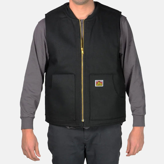 Ben Davis Lined Vest - Black - Mann