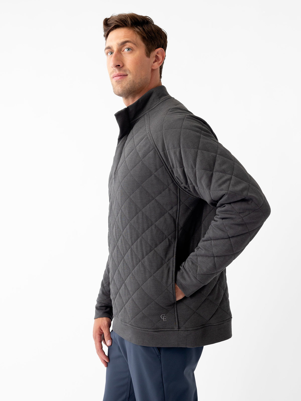Cozy Earth Brushed Bamboo Quilted Snap Pullover
