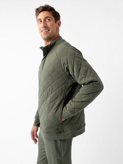 Cozy Earth Brushed Bamboo Quilted Snap Pullover