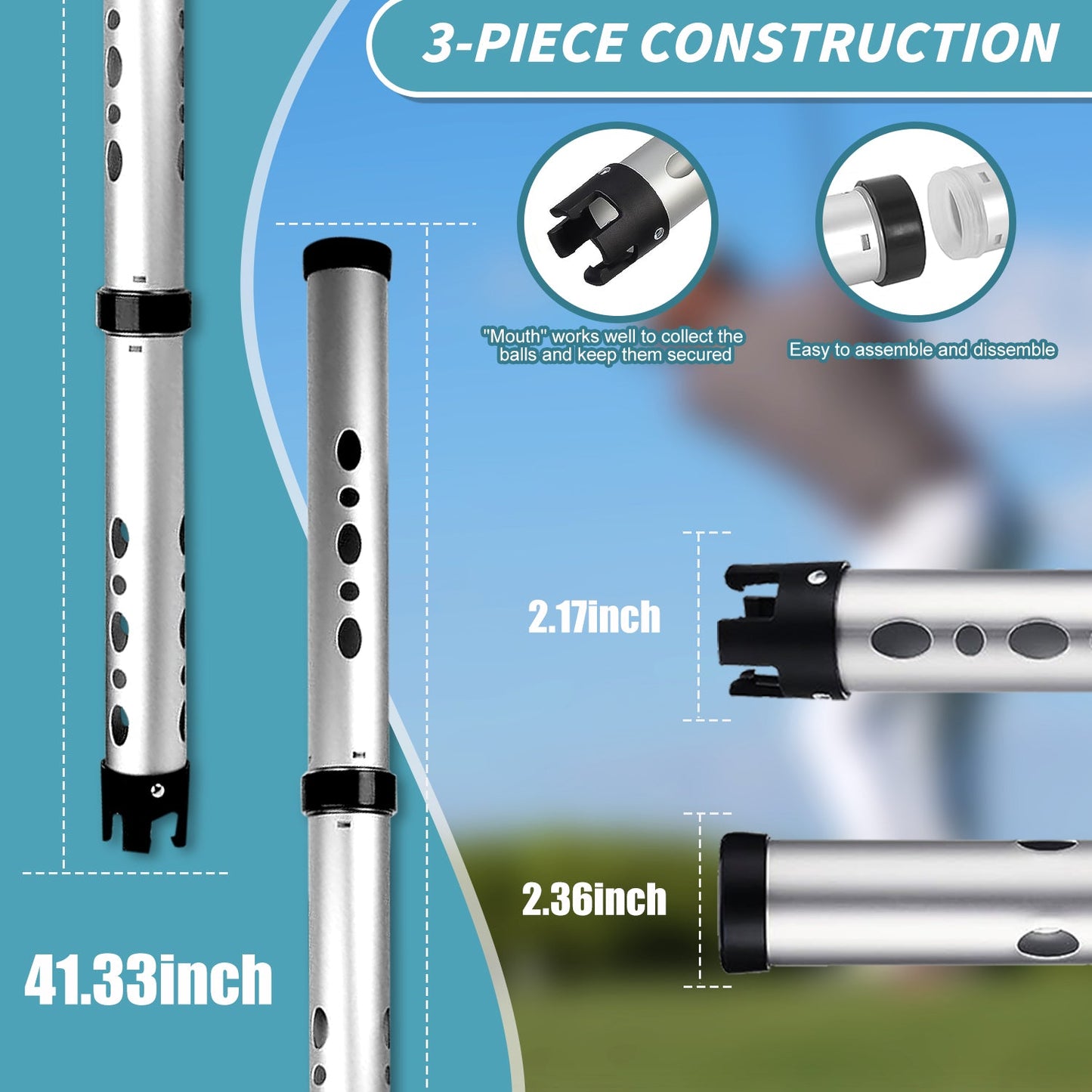 Yunic Golf Ball Picker (Detachable) - Mann