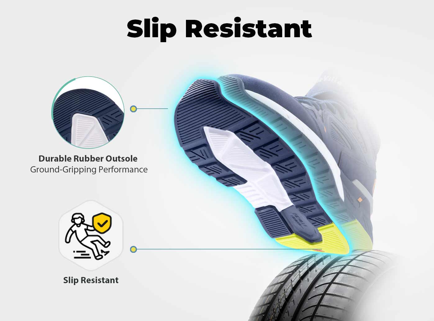 FitVille Men's Rebound Core Walking Shoes V1 - 14