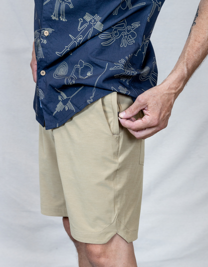 Baja Llama Magellan Explorer Shorts - Khaki Safari