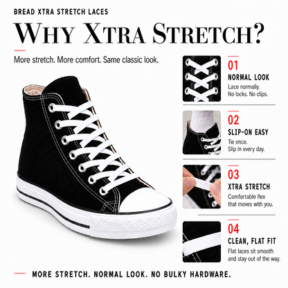 BREAD Xtra Stretch Flat Laces