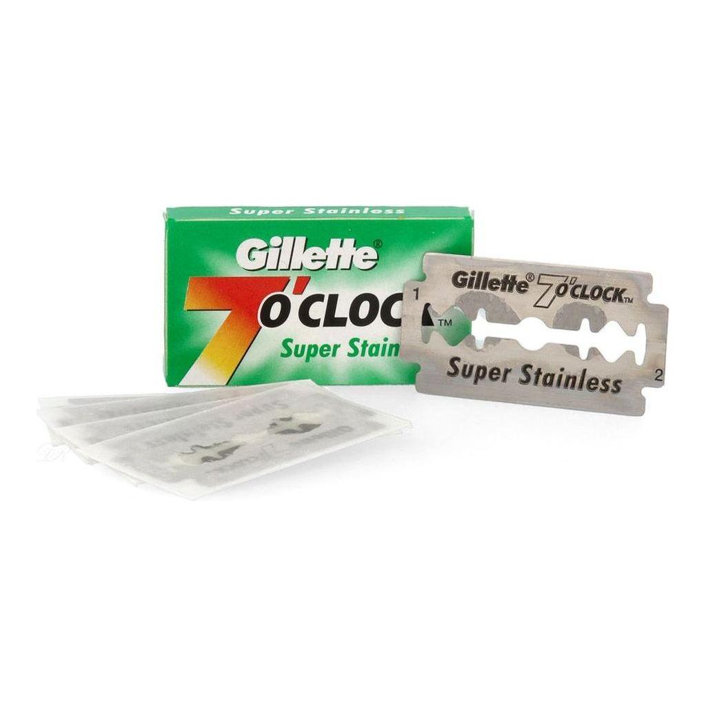 Gillette 7 O'Clock Super Stainless Double Edge Razor Blades, 5 ct