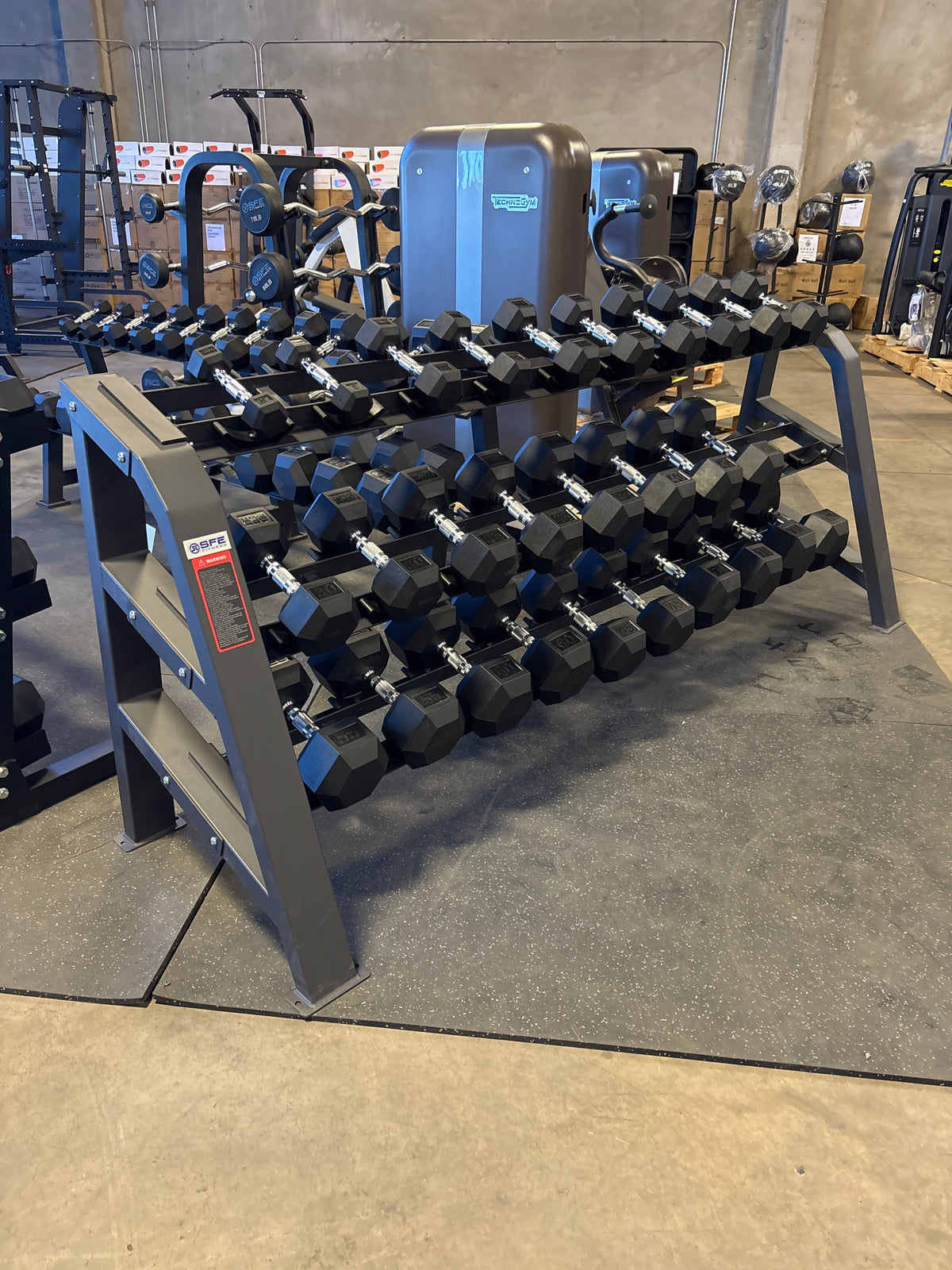 SFE Commercial Dumbbell Rack, 15 Pairs