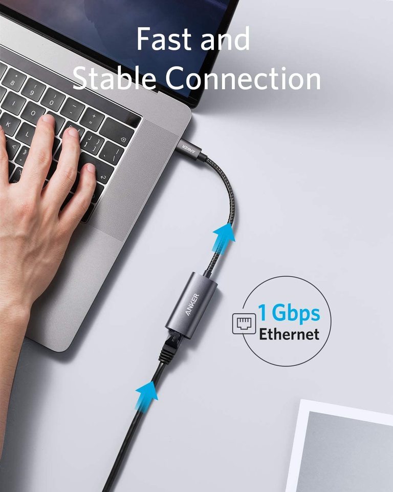 Anker PowerExpand USB-C to Gigabit Ethernet Adapter - Mann