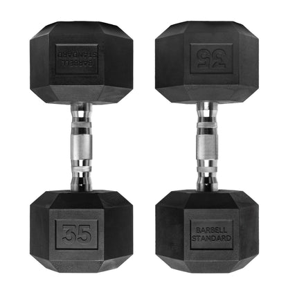 Barbell Standard - Rubber Hex Dumbbells - Mann