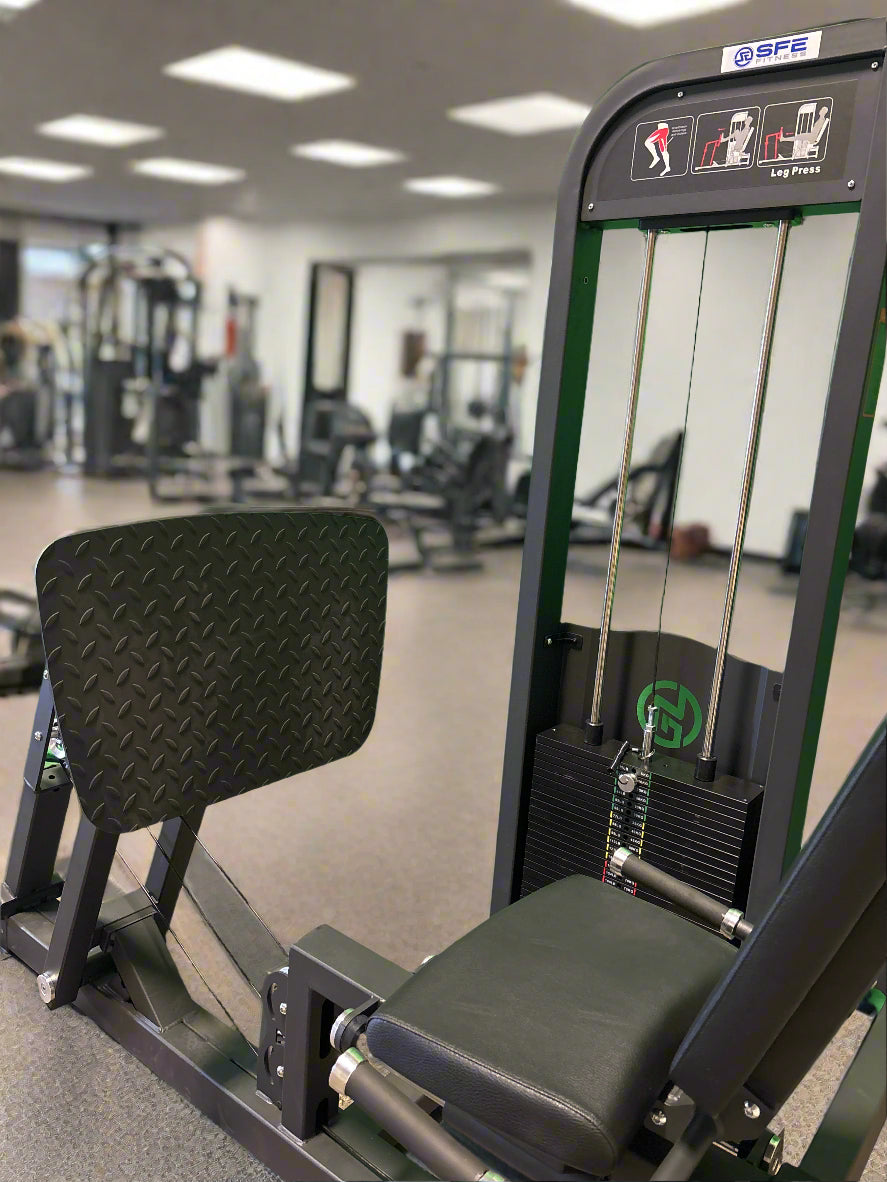 SFE Selectorized Horizontal Leg Press with 250lb Weight Stacks