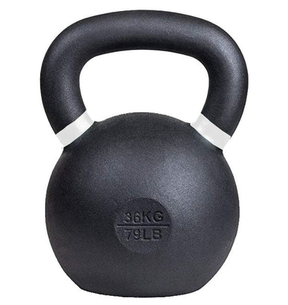 SoCal Kettlebellz 36 kg (80 lb) Powder-Coated Cast-Iron Kettlebell – Black