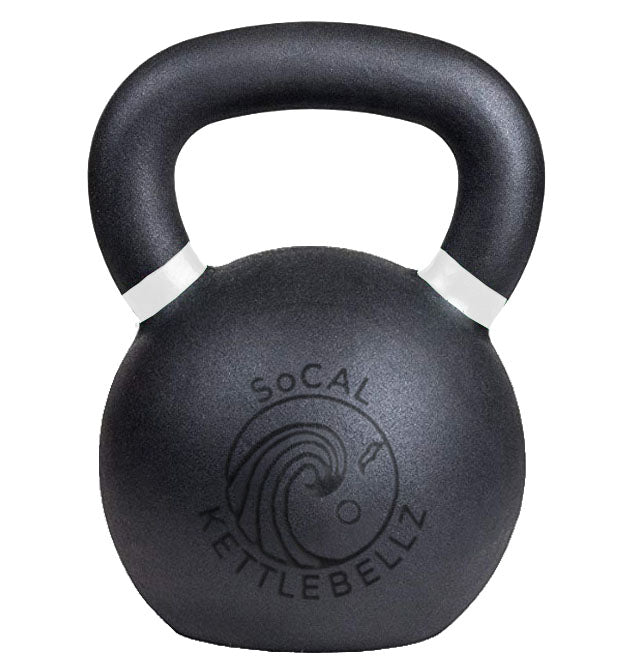 SoCal Kettlebellz 36 kg (80 lb) Powder-Coated Cast-Iron Kettlebell – Black