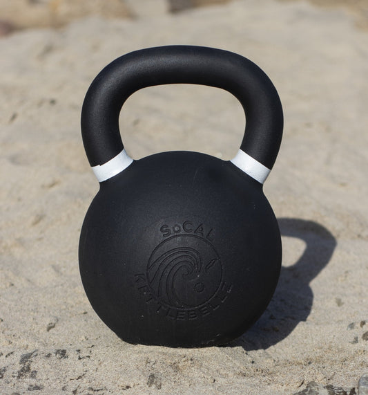 SoCal Kettlebellz 36 kg (80 lb) Powder-Coated Cast-Iron Kettlebell – Black