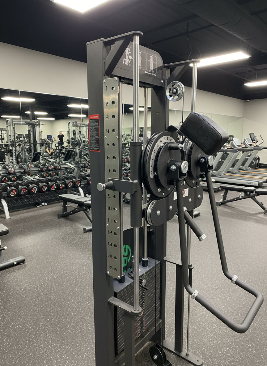 SFE Selectorized Standing Multi-Flight Shoulder Raise w/ 250lb Weight Stack